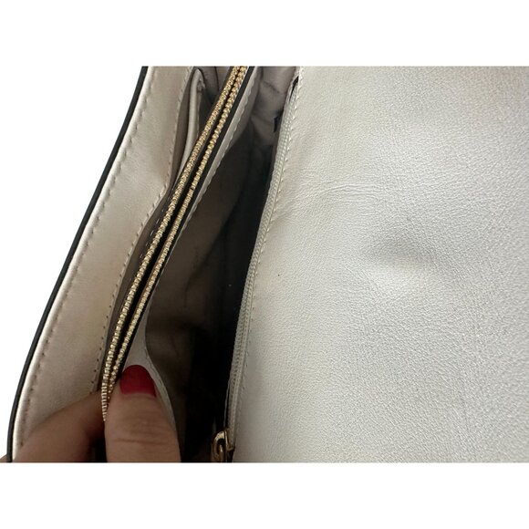 MICHAEL KORS Cream Leather Studded Convertible Chain Handbag - Picture 4 of 6